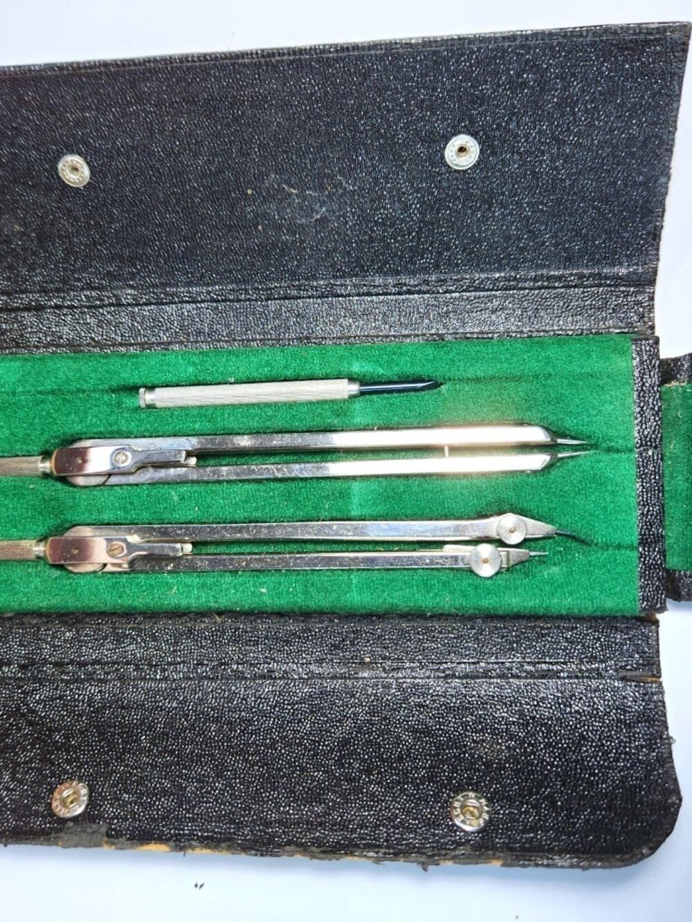 Vintage German Drafting Set 761 Compass Calipers Screwdriver Case Architect Tool